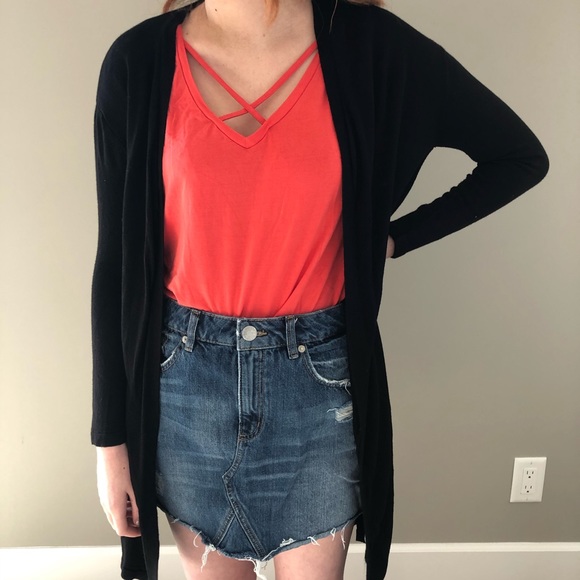Long Black Cardigan